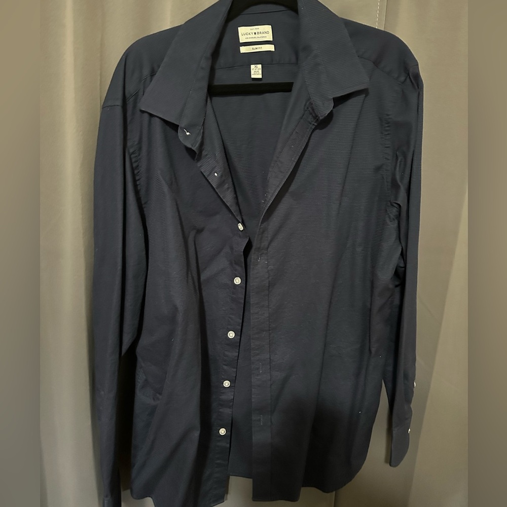 Men’s Lucky Brand Dress Shirt (BLUE)